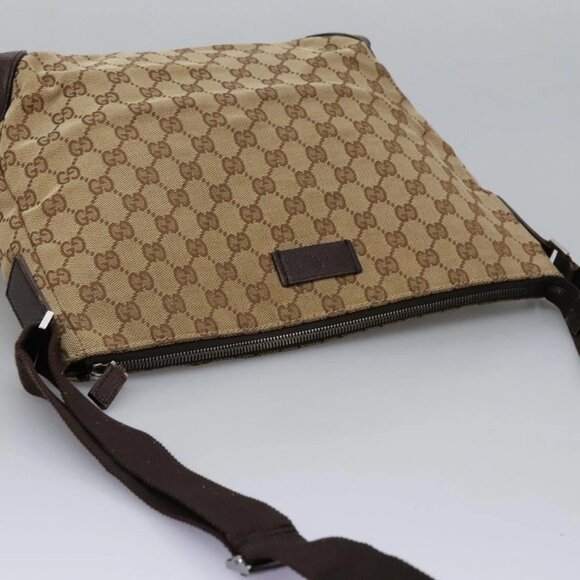 GUCCI GG Canvas Shoulder Bag Beige 110054 Auth ep8114 - Picture 6 of 14